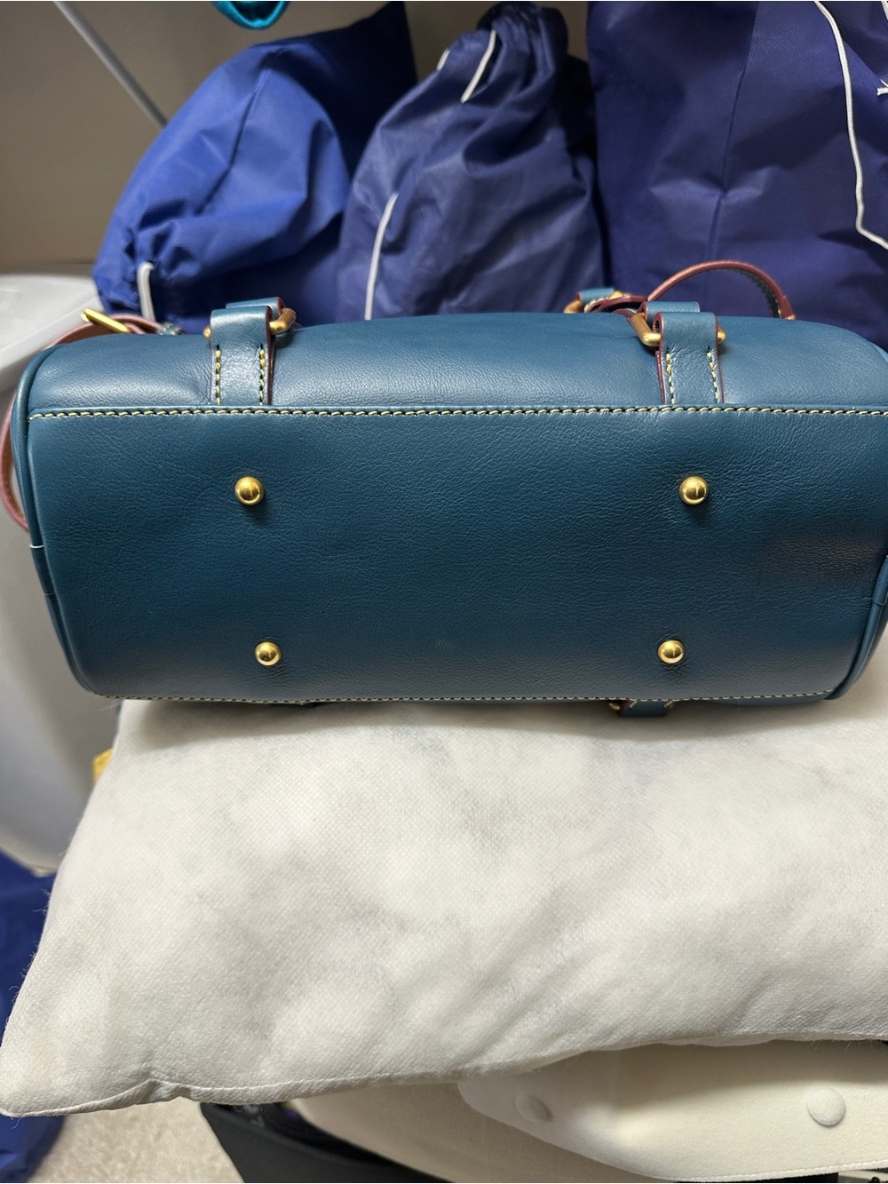 Dooney & Bourke Denim Florentine Satchel -EUC REGULAR - Picture 5 of 10